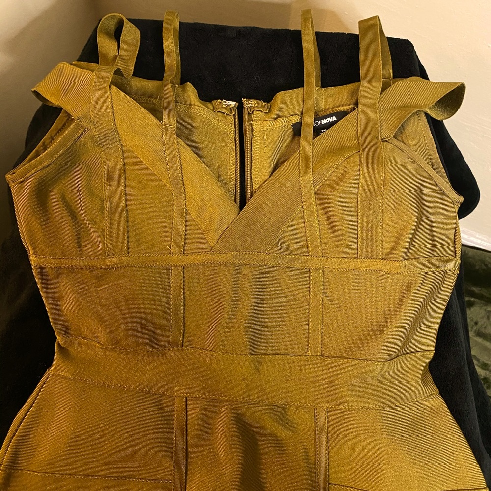 Olive green bandage dress only Worn once